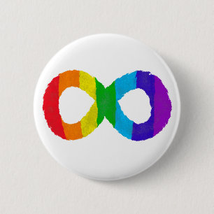 Neurodiversity Autism Awareness Acceptance Rainbow 6 Cm Round Badge