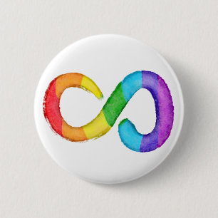 Neurodiversity Autism Awareness Acceptance Rainbow 6 Cm Round Badge