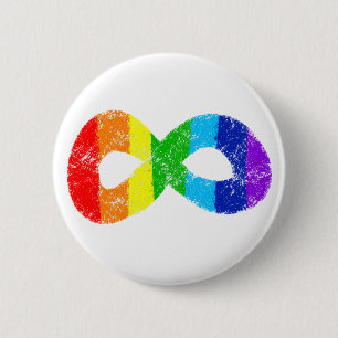 Neurodiversity Autism Awareness Acceptance Rainbow 6 Cm Round Badge