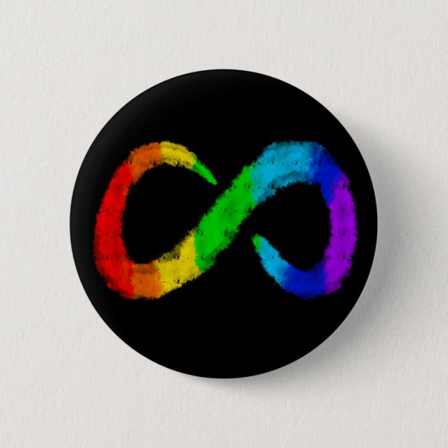 Neurodiversity Autism Awareness Acceptance Rainbow 6 Cm Round Badge (Front)
