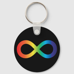 Neurodiversity Autism Awareness Acceptance Rainbow Key Ring