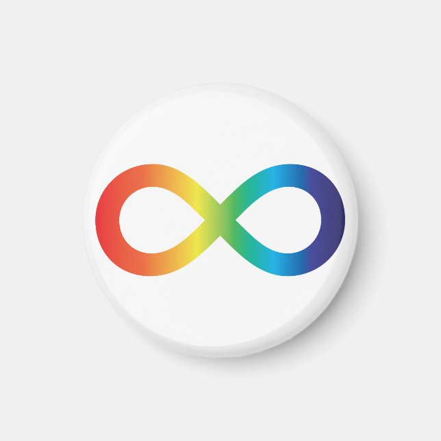 Neurodiversity Autism Awareness Acceptance Rainbow Magnet (Front)