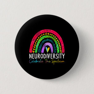 Neurodiversity Autism Spectrum Asd Adhd Rainbow Bo 6 Cm Round Badge