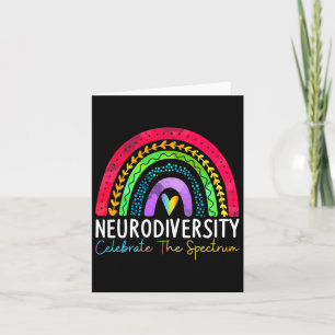 Neurodiversity Autism Spectrum Asd Adhd Rainbow Bo Card