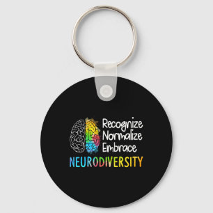 Neurodiversity Autism Spectrum Asd Adhd Rainbow Br Key Ring