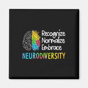 Neurodiversity Autism Spectrum Asd Adhd Rainbow Br Magnet