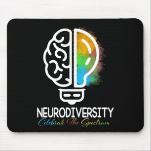 Neurodiversity Autism Spectrum Asd Adhd Rainbow Br Mouse Pad