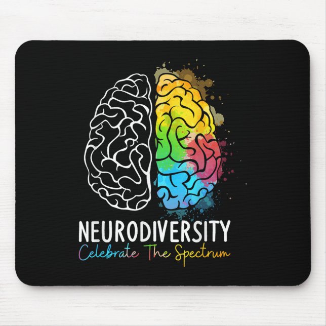 Neurodiversity - Autism Spectrum Asd Adhd Rainbow Mouse Pad (Front)