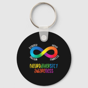 Neurodiversity Awareness Adhd Autism Dyslexia Tour Key Ring