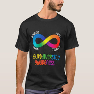 Neurodiversity Awareness Adhd Autism Dyslexia Tour T-Shirt