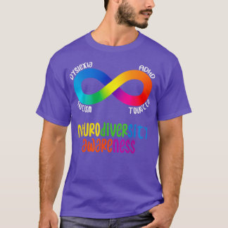 Neurodiversity Awareness ADHD Autism Dyslexia Tour T-Shirt