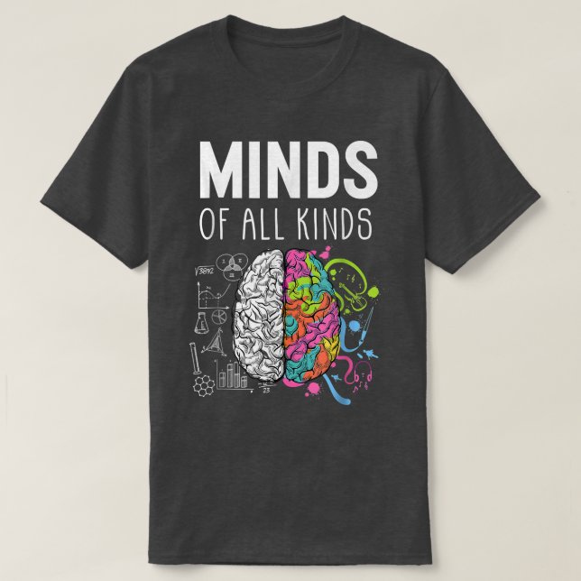 Neurodiversity Brain ADHD Autism Awareness Mum Wom T-Shirt (Design Front)