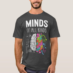 Neurodiversity Brain ADHD Autism Awareness Mum Wom T-Shirt