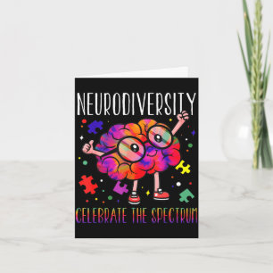 Neurodiversity brain asd adhd autism awareness card