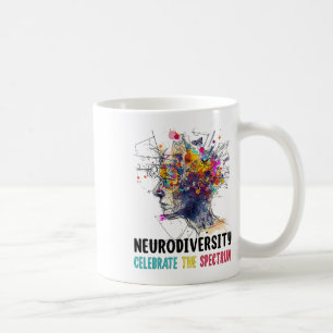 Neurodiversity Brain Autism Awareness Asd Adhd Men Coffee Mug