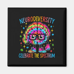 Neurodiversity Brain Autism Awareness Asd Adhd Men Magnet