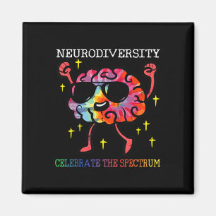 Neurodiversity Brain Autism Awareness Asd Adhd Men Magnet