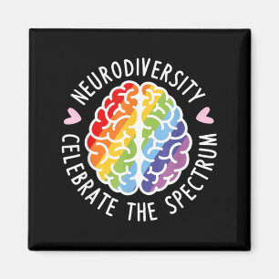 Neurodiversity Brain Autism Awareness ASD ADHD Men Magnet