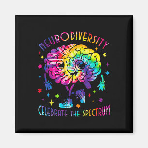 Neurodiversity Brain Autism Awareness Asd Adhd Men Magnet