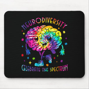 Neurodiversity Brain Autism Awareness Asd Adhd Men Mouse Pad