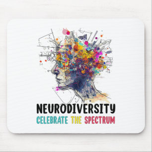 Neurodiversity Brain Autism Awareness Asd Adhd Men Mouse Pad