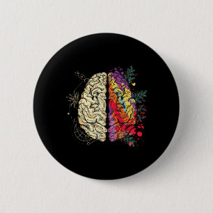 Neurodiversity Brain Mental Health Autism Awarenes 6 Cm Round Badge