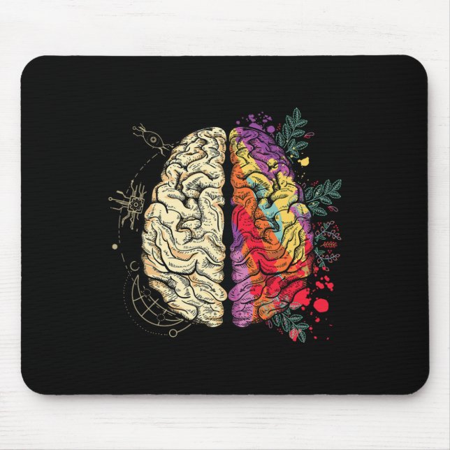 Neurodiversity Brain Mental Health Autism Awarenes Mouse Pad (Front)