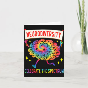 Neurodiversity brain spectrum autism awareness card