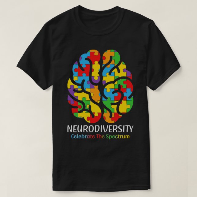 Neurodiversity Celebrate The Spectrum1 T-Shirt (Design Front)