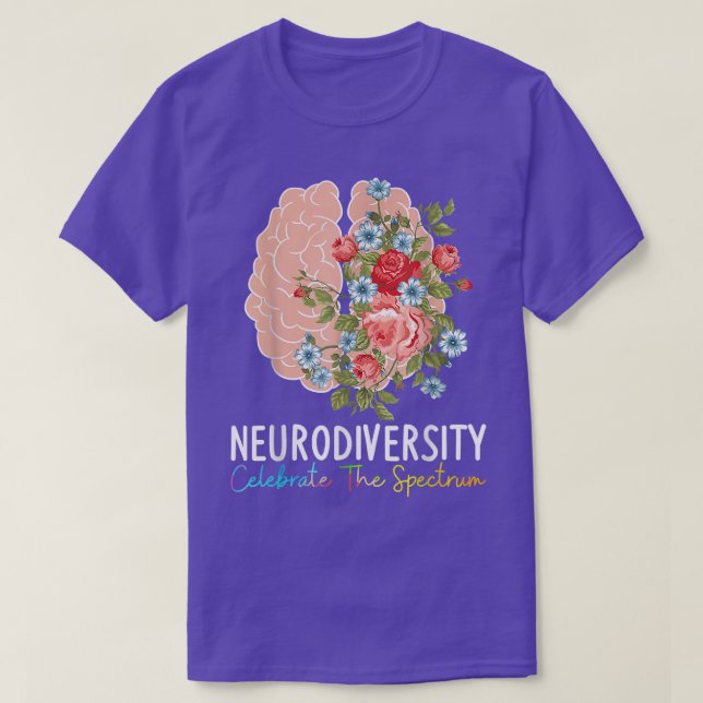Neurodiversity Celebrate The Spectrum ADHD Awarene T-Shirt (Design Front)