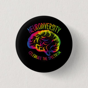 Neurodiversity Celebrate The Spectrum Autism Aware 3 Cm Round Badge