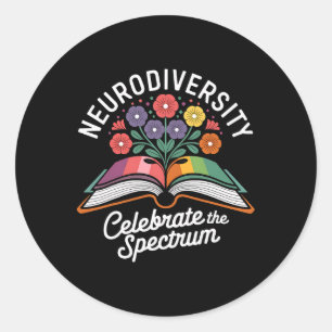 Neurodiversity Celebrate The Spectrum Autism Aware Classic Round Sticker