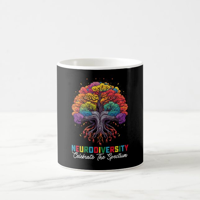 Neurodiversity Celebrate The Spectrum Autism Coffee Mug (Center)