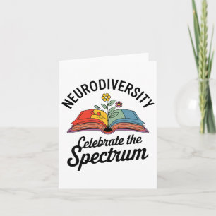 Neurodiversity Celebrate The Spectrum Book Autism  Card
