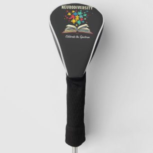 Neurodiversity Celebrate the Spectrum Book Autism Golf Head Cover