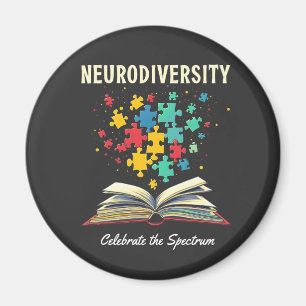Neurodiversity Celebrate the Spectrum Book Autism Magnet