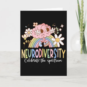 Neurodiversity Celebrate The Spectrum Brain Autism Card