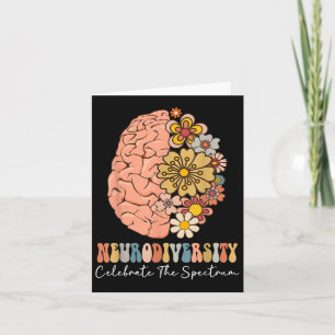 Neurodiversity Celebrate The Spectrum Brain Autism Card