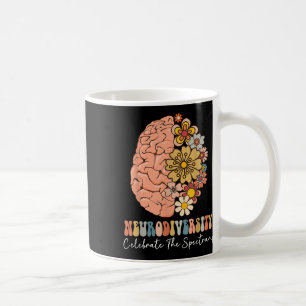 Neurodiversity Celebrate The Spectrum Brain Autism Coffee Mug