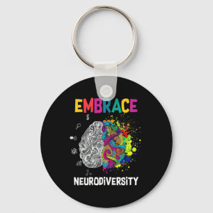 Neurodiversity Celebrate The Spectrum Brain Autism Key Ring