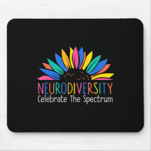 Neurodiversity Celebrate The Spectrum Brain Autism Mouse Pad