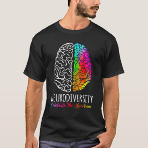 Neurodiversity Celebrate The Spectrum Brain Autism T-Shirt