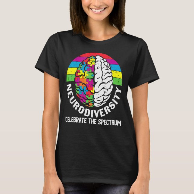 Neurodiversity Celebrate The Spectrum T-Shirt (Front)
