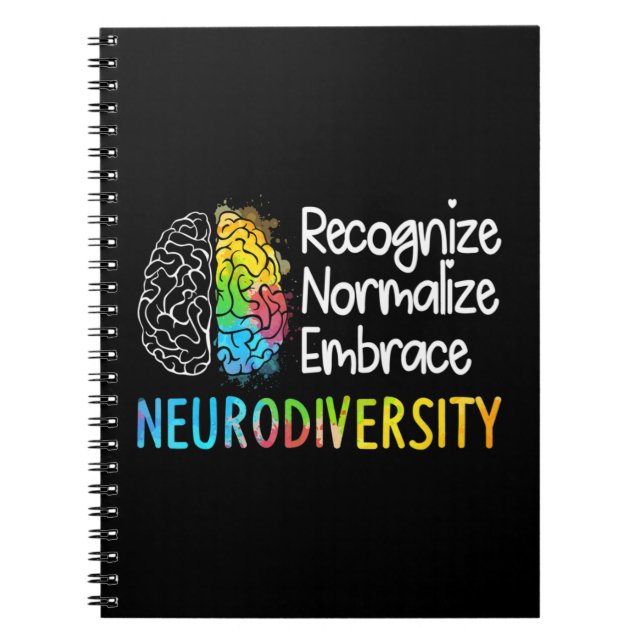Neurodiversity, Celebrate the Spectrum. The brain  Notebook (Front)