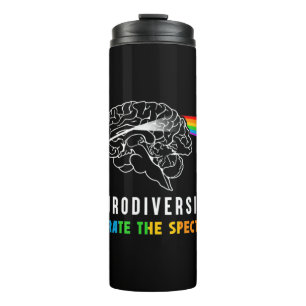 Neurodiversity, Celebrate The Spectrum. The brain  Thermal Tumbler