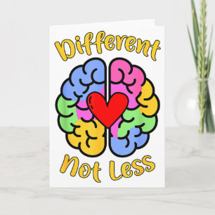 Neurodiversity Dyslexia Autism Awareness Different Card