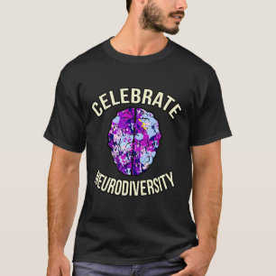 Neurodiversity Dyslexia Awareness Silver Graphic T-Shirt