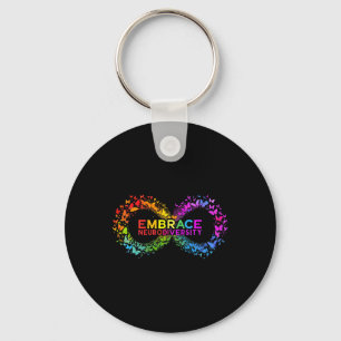 Neurodiversity Embrace Adhd Autism Asd Butterfly I Key Ring