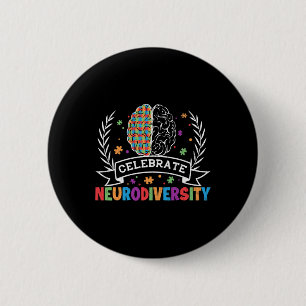 Neurodiversity Funny Dyslexia Awareness Graphic  6 Cm Round Badge