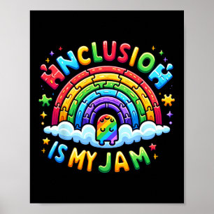 Neurodiversity Inclusion Is My Jam Autism Awarenes Poster